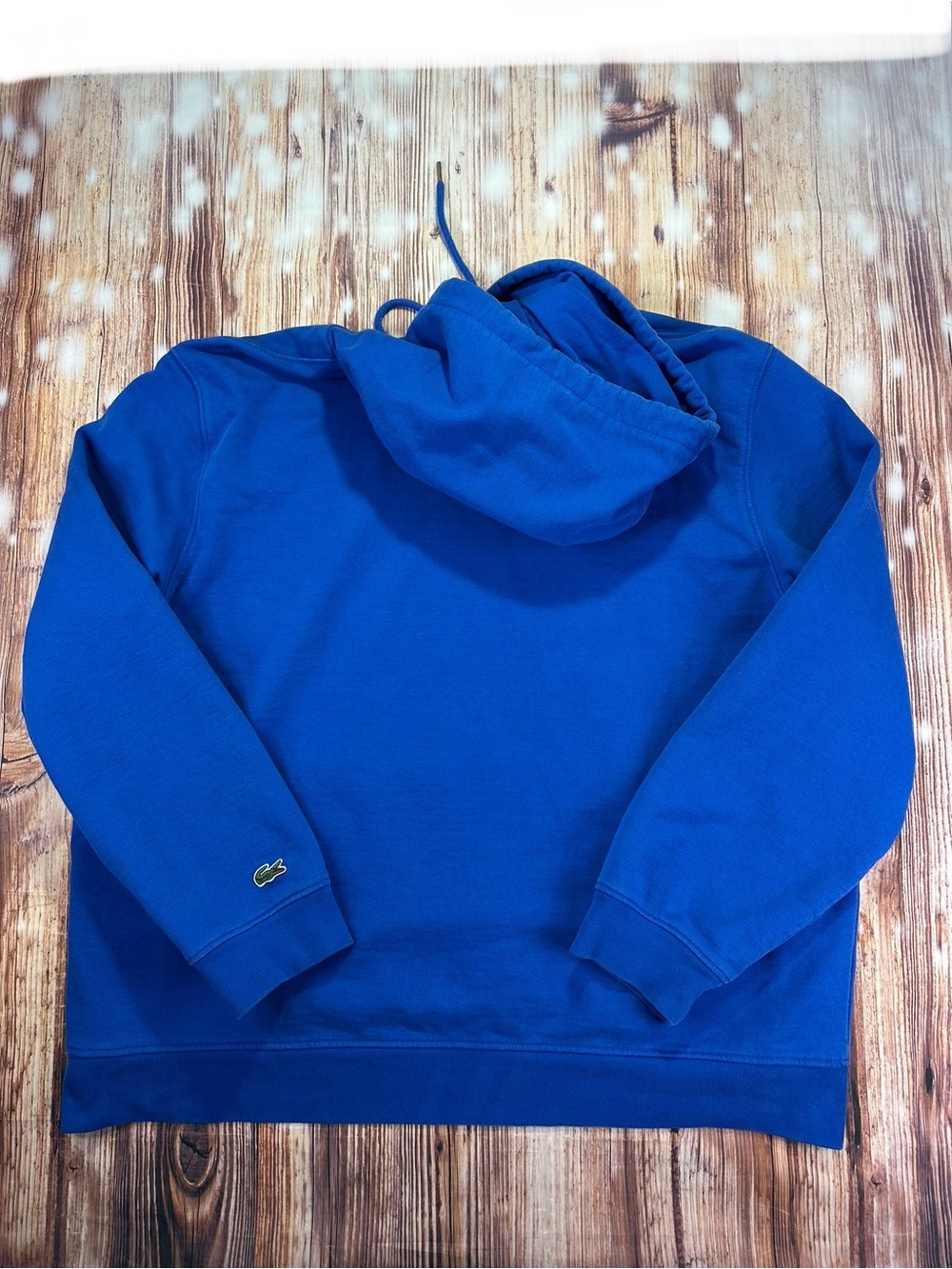 Lacoste Men’s Blue Hooded Sweatshirt with Crocodile Logo Classic Fit Size 3XL - Picture 3 of 15
